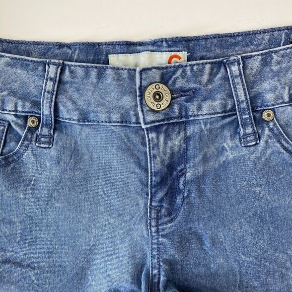 Women's‎ G by Guess Distressed Cuffed Blue Jeans Shorts Size 30 - Picture 5 of 10